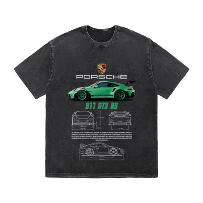 RDMCLOTHINGART tapestry hoodie 911 GT3 RS VERDE HEAVY COTTON TEES-9386