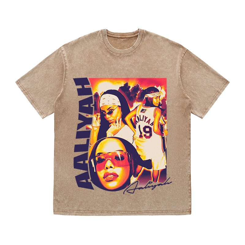 RDMCLOTHINGART tapestry hoodie AALIYAH HEAVY WEIGHT COTTON TEE-9029