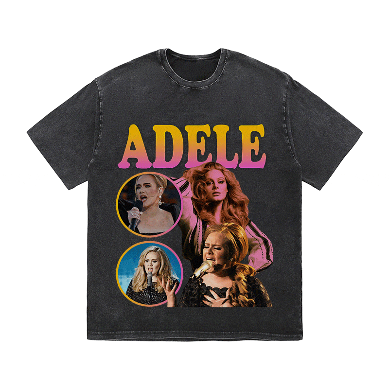 RDMCLOTHINGART tapestry hoodie ADELE HEAVY WEIGHT COTTON TEE-9114