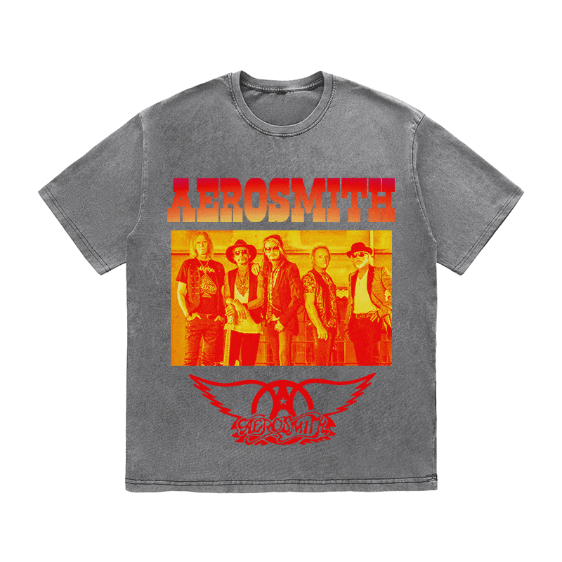 RDMCLOTHINGART tapestry hoodie AEROSMITH HEAVY WEIGHT COTTON TEE-9115