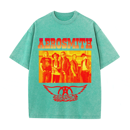 RDMCLOTHINGART tapestry hoodie AEROSMITH HEAVY WEIGHT COTTON TEE-9115