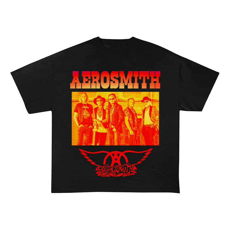 RDMCLOTHINGART tapestry hoodie AEROSMITH HEAVY WEIGHT COTTON TEE-9115