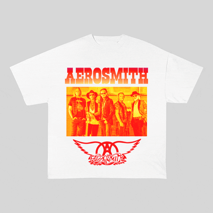 RDMCLOTHINGART tapestry hoodie AEROSMITH HEAVY WEIGHT COTTON TEE-9115