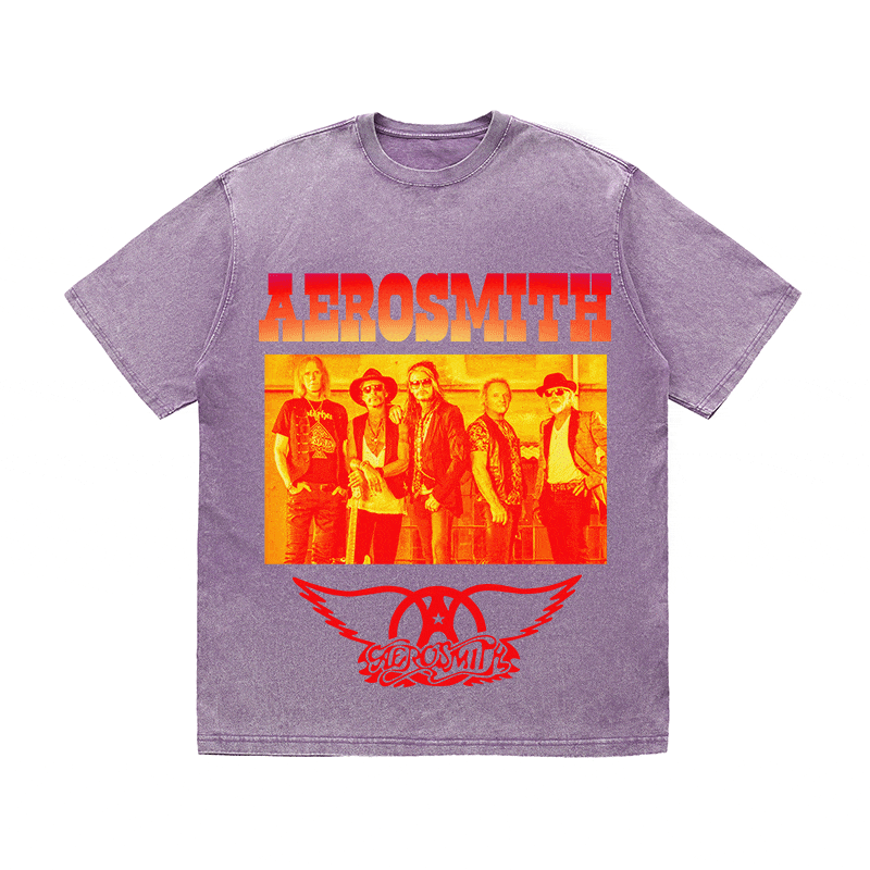 RDMCLOTHINGART tapestry hoodie AEROSMITH HEAVY WEIGHT COTTON TEE-9115