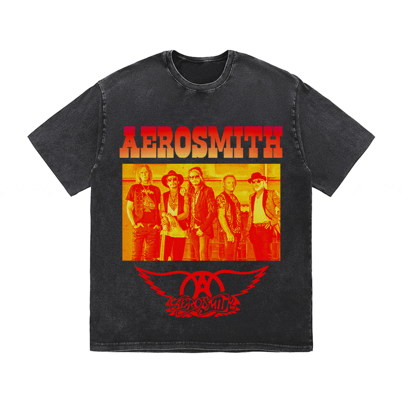 RDMCLOTHINGART tapestry hoodie AEROSMITH HEAVY WEIGHT COTTON TEE-9115
