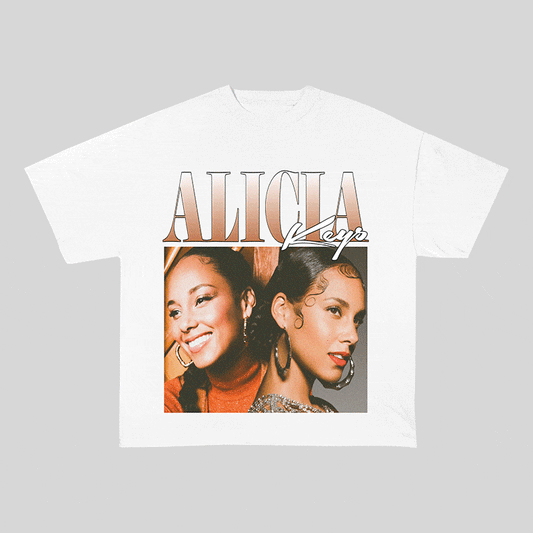 RDMCLOTHINGART tapestry hoodie ALICIA KEYS HEAVY WEIGHT COTTON TEE-8850