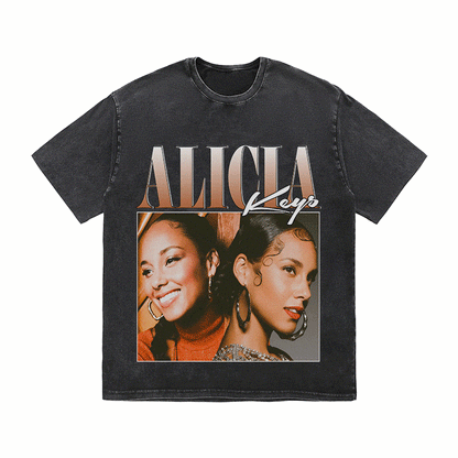 RDMCLOTHINGART tapestry hoodie ALICIA KEYS HEAVY WEIGHT COTTON TEE-8850