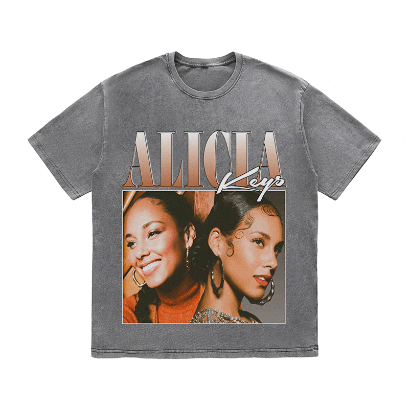 RDMCLOTHINGART tapestry hoodie ALICIA KEYS HEAVY WEIGHT COTTON TEE-8850