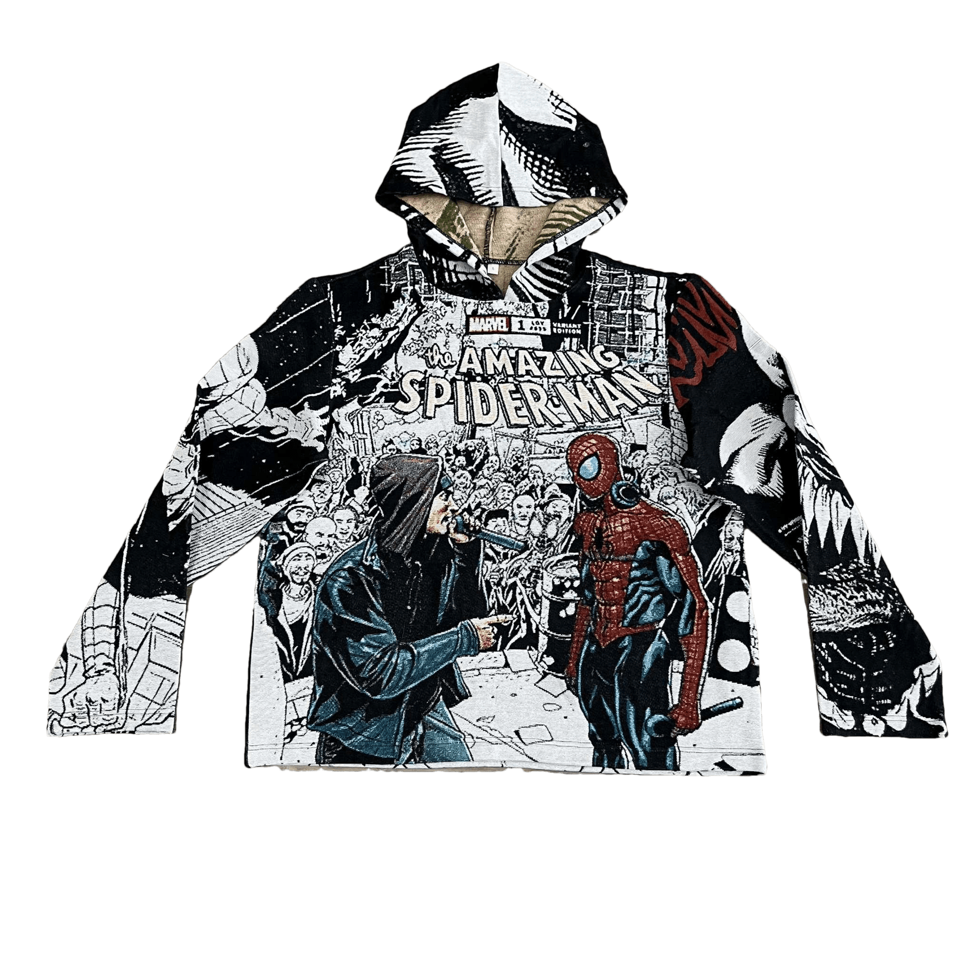 AMAZING SPIDER&VENOM TAPESTRY HOODIE - RDMCLOTHINGART
