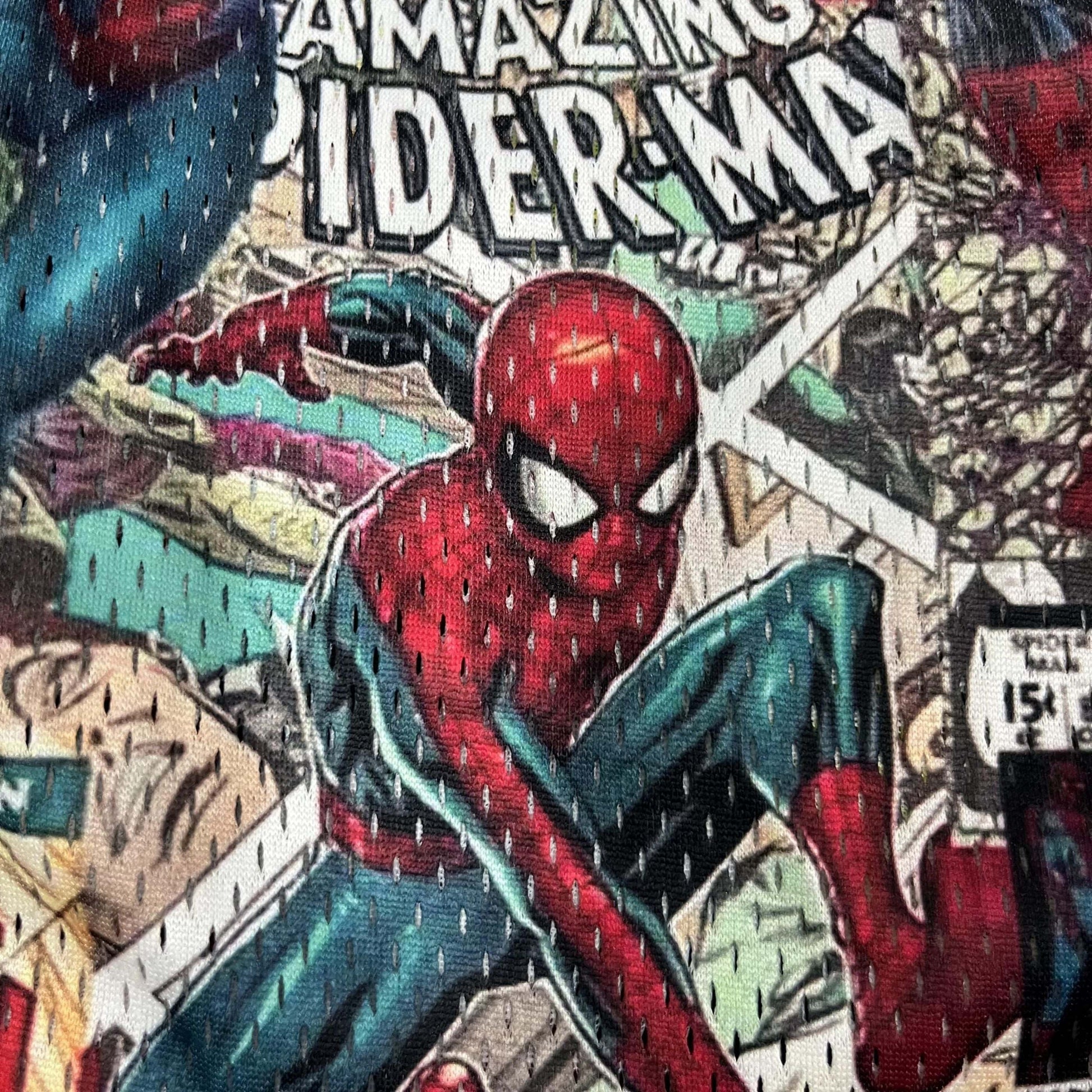 AMAZING SPIDERMAN MESH SHORTS-8673 - RDMCLOTHINGART