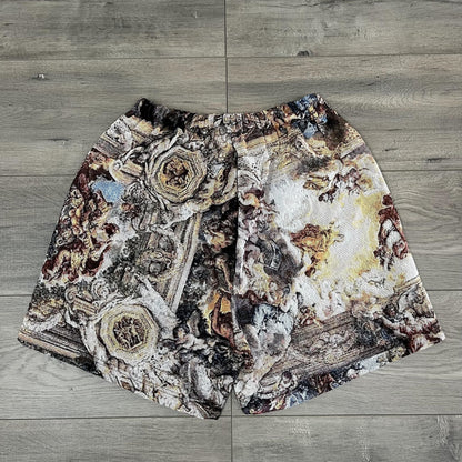 ANGELS TAPESTRY SHORTS - RDMCLOTHINGART