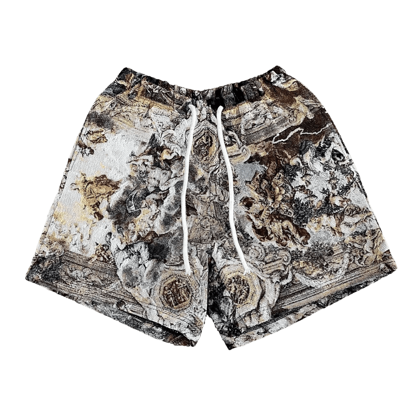 ANGELS TAPESTRY SHORTS - RDMCLOTHINGART