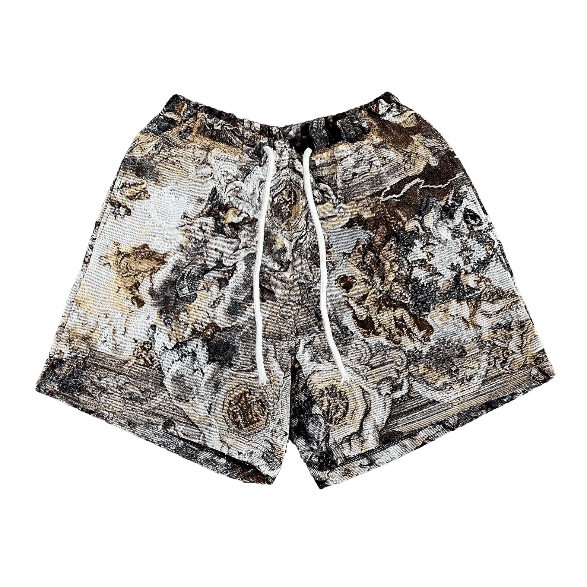 ANGELS TAPESTRY SHORTS - RDMCLOTHINGART