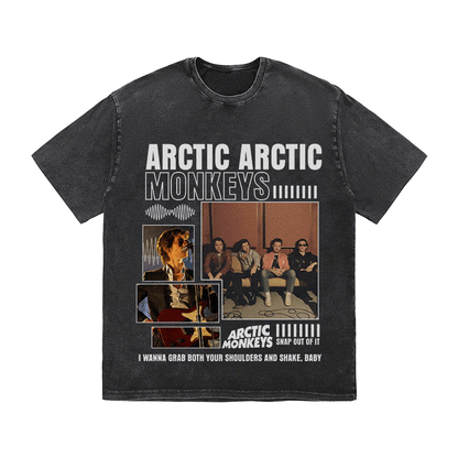 RDMCLOTHINGART tapestry hoodie ARCTIC MONKEYS HEAVY WEIGHT COTTON TEE-8987