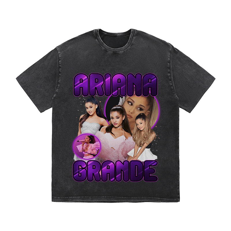 RDMCLOTHINGART tapestry hoodie ARIANA GRANDE HEAVY WEIGHT COTTON TEE-9116