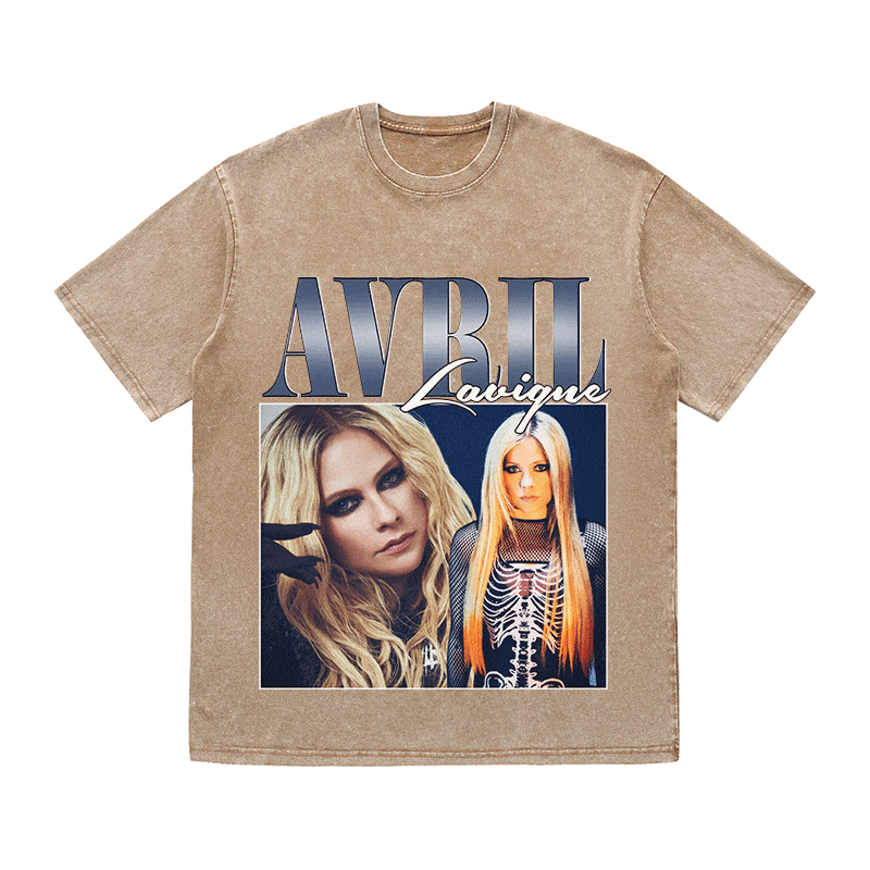 RDMCLOTHINGART tapestry hoodie AVRIL LAVIGNE HEAVY WEIGHT COTTON TEE-8851