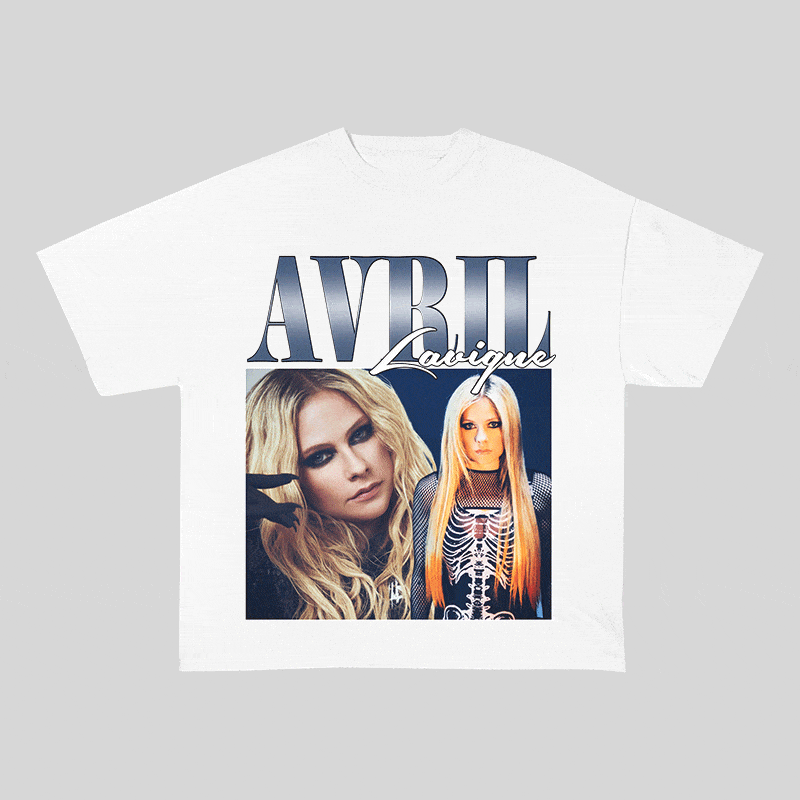 RDMCLOTHINGART tapestry hoodie AVRIL LAVIGNE HEAVY WEIGHT COTTON TEE-8851
