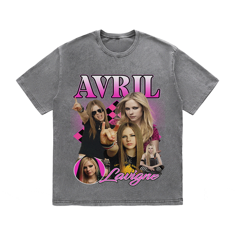 RDMCLOTHINGART tapestry hoodie AVRIL LAVIGNE HEAVY WEIGHT COTTON TEE-9117