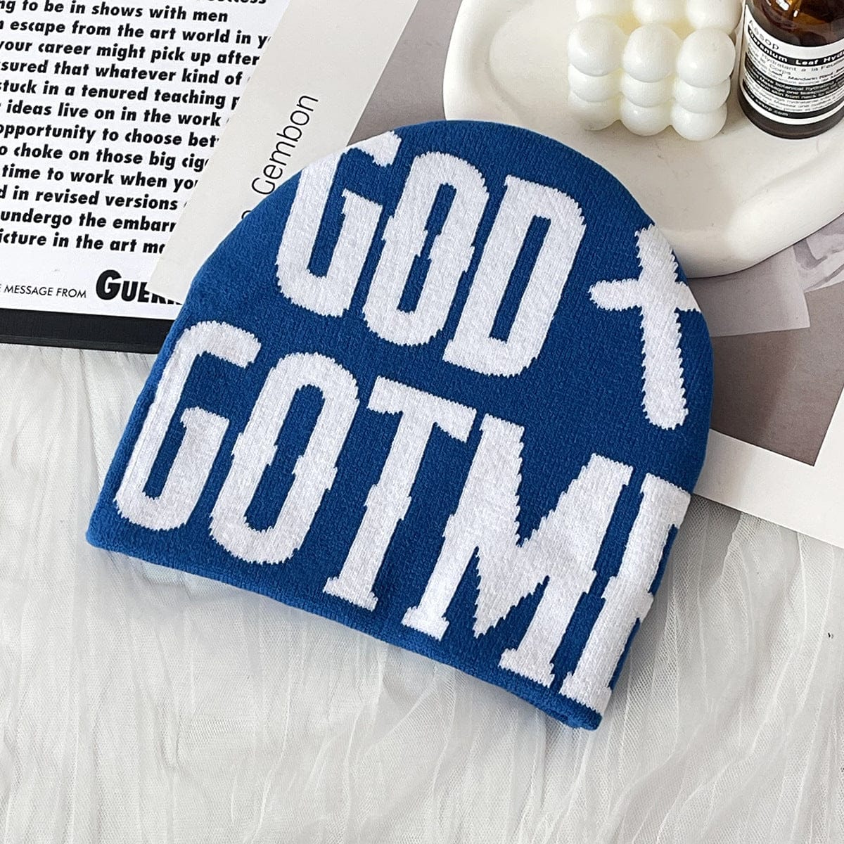 RDMCLOTHINGART tapestry hoodie BEANIE-2095