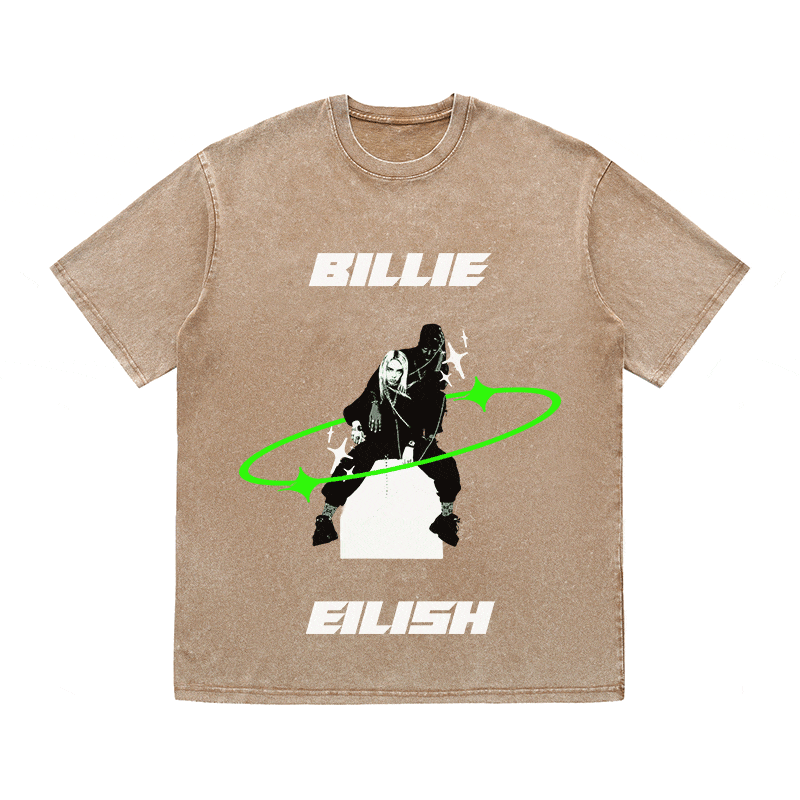 RDMCLOTHINGART tapestry hoodie BILLIE EILISH HEAVY WEIGHT COTTON TEE-8873