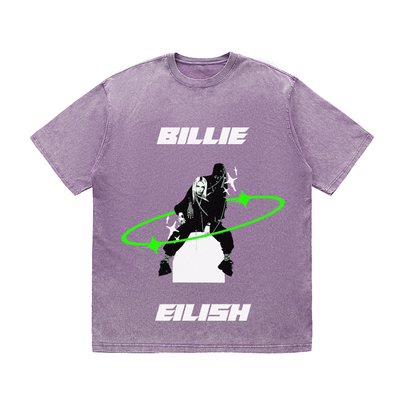 RDMCLOTHINGART tapestry hoodie BILLIE EILISH HEAVY WEIGHT COTTON TEE-8873