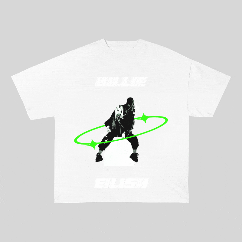 RDMCLOTHINGART tapestry hoodie BILLIE EILISH HEAVY WEIGHT COTTON TEE-8873