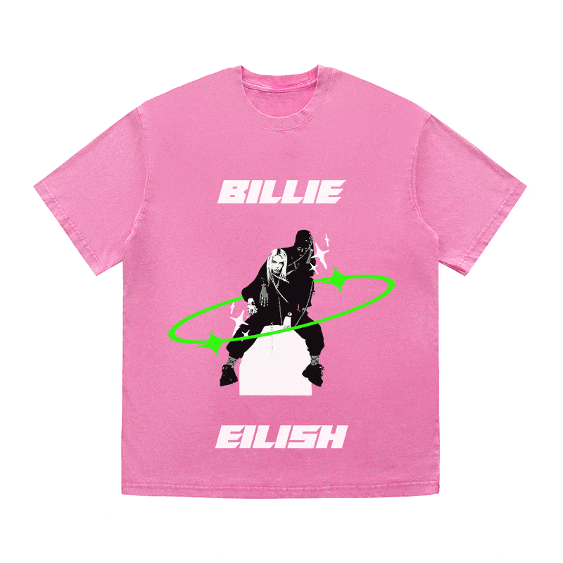 RDMCLOTHINGART tapestry hoodie BILLIE EILISH HEAVY WEIGHT COTTON TEE-8873