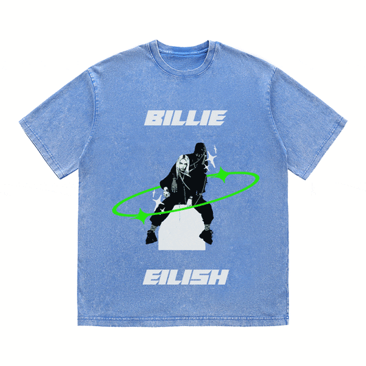 RDMCLOTHINGART tapestry hoodie BILLIE EILISH HEAVY WEIGHT COTTON TEE-8873