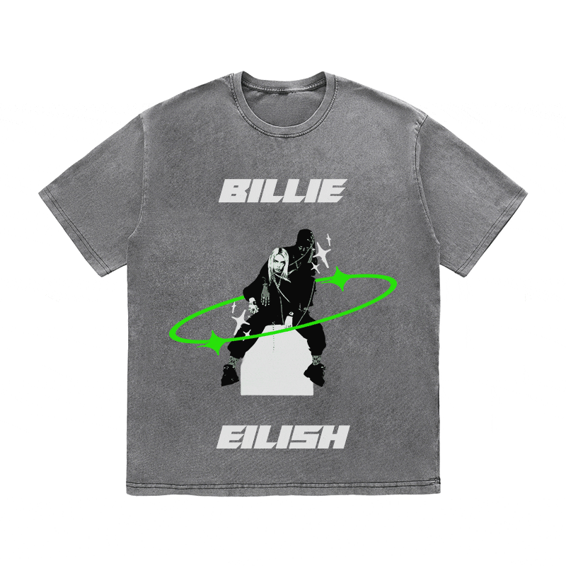 RDMCLOTHINGART tapestry hoodie BILLIE EILISH HEAVY WEIGHT COTTON TEE-8873