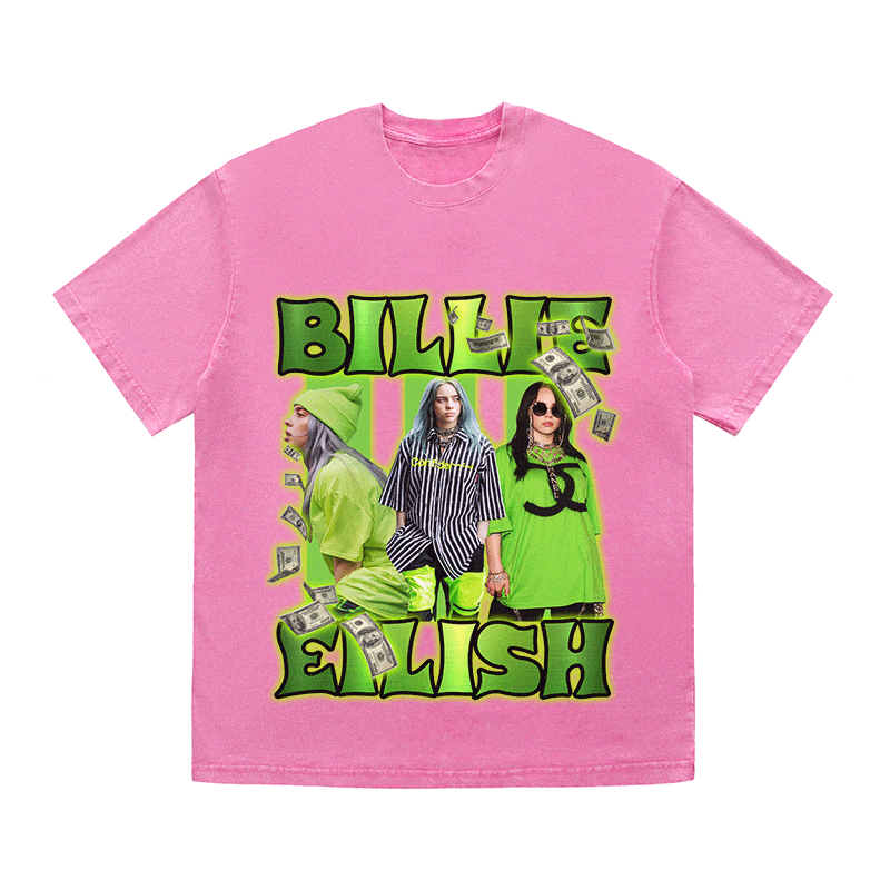 RDMCLOTHINGART tapestry hoodie BILLIE EILISH HEAVY WEIGHT COTTON TEE-9120