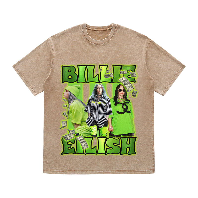 RDMCLOTHINGART tapestry hoodie BILLIE EILISH HEAVY WEIGHT COTTON TEE-9120