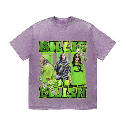 RDMCLOTHINGART tapestry hoodie BILLIE EILISH HEAVY WEIGHT COTTON TEE-9120