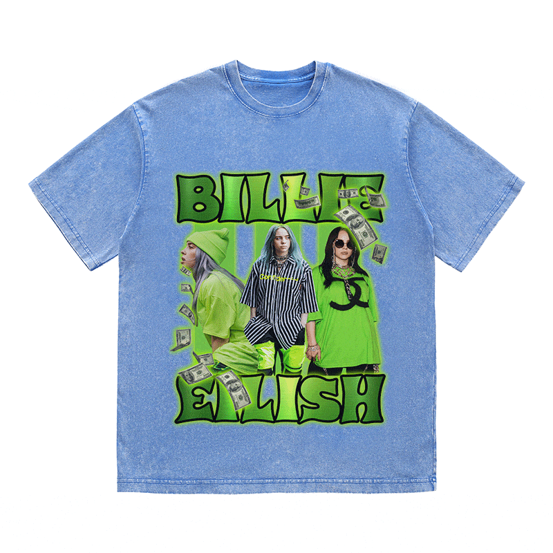 RDMCLOTHINGART tapestry hoodie BILLIE EILISH HEAVY WEIGHT COTTON TEE-9120