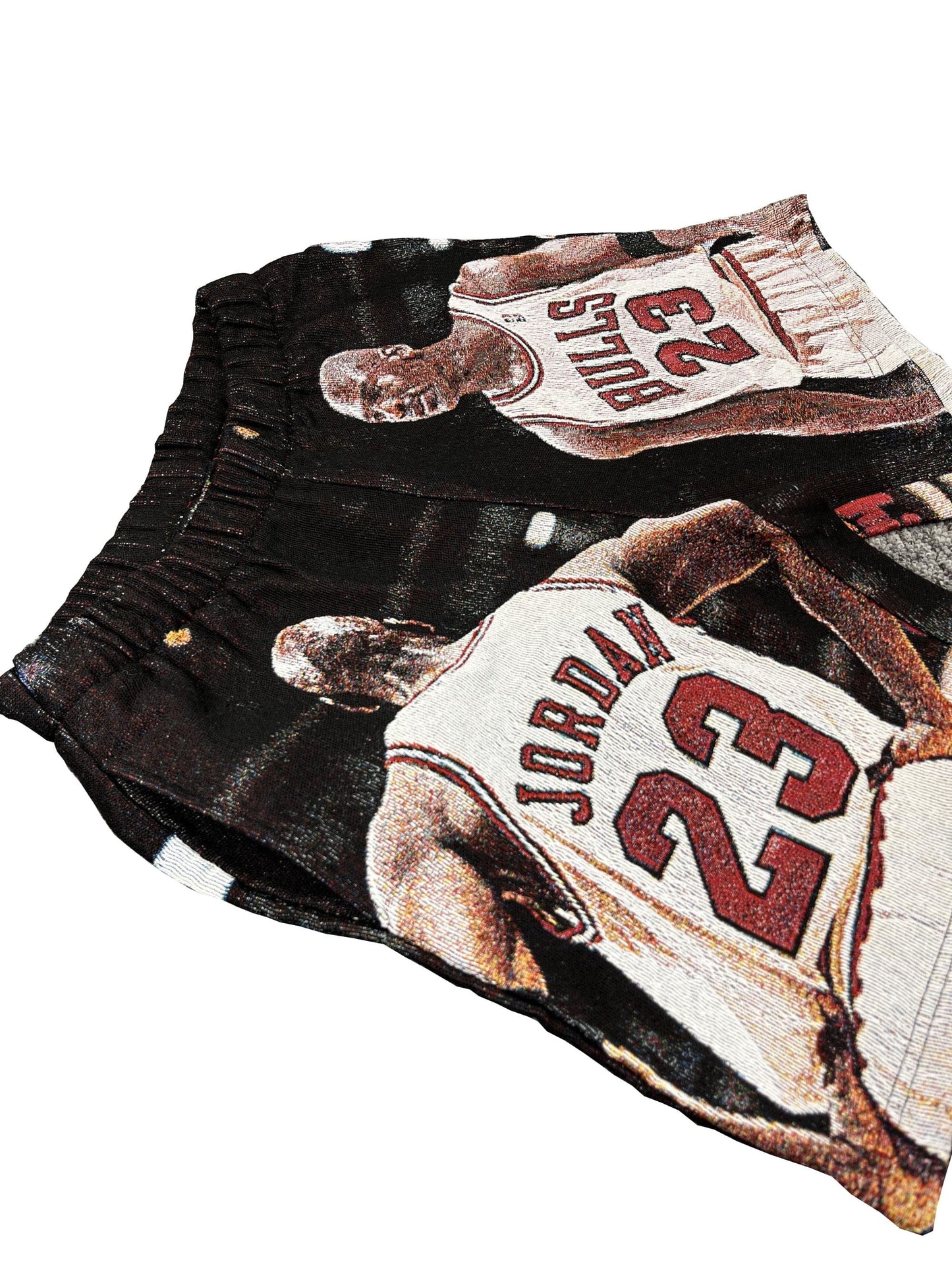 BLACK MJ TAPESTRY SHORTS - RDMCLOTHINGART