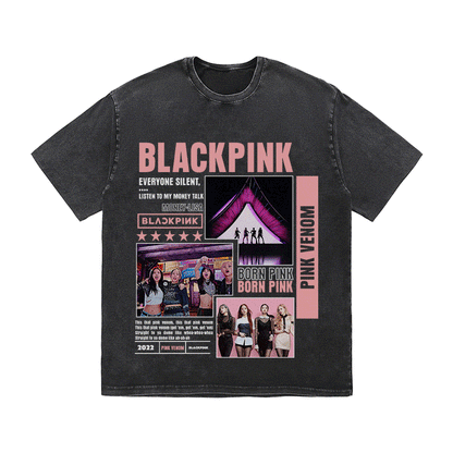 RDMCLOTHINGART tapestry hoodie BLACKPINCK HEAVY WEIGHT COTTON TEE-8992