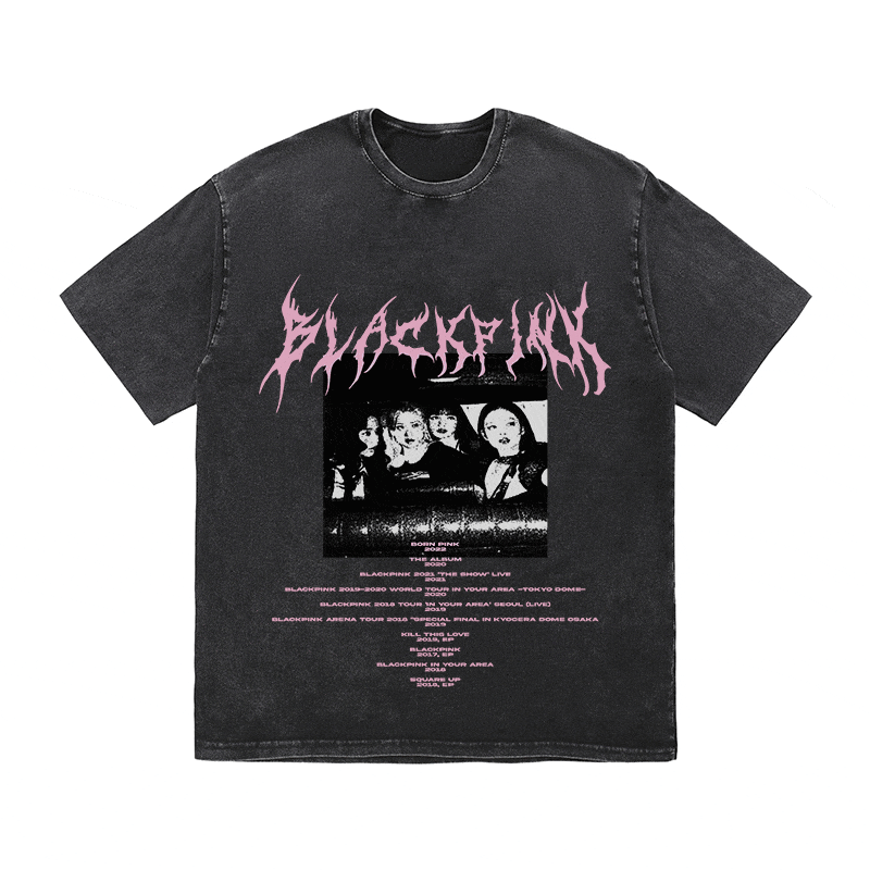 RDMCLOTHINGART tapestry hoodie BLACKPINK HEAVY WEIGHT COTTON TEE-8898
