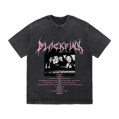 RDMCLOTHINGART tapestry hoodie BLACKPINK HEAVY WEIGHT COTTON TEE-8898