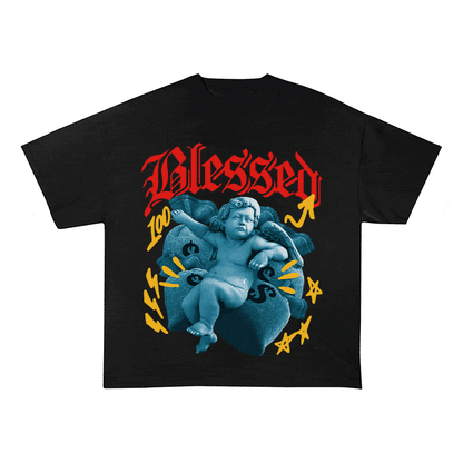 RDMCLOTHINGART tapestry hoodie BLESSED HEAVY WEIGHT COTTON TEE-9033