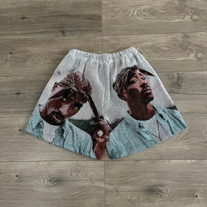 RDMCLOTHINGART tapestry hoodie BLUE 2PAC TAPESTRY SHORTS