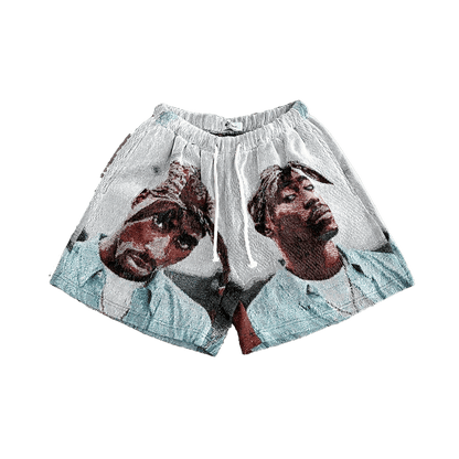 RDMCLOTHINGART tapestry hoodie BLUE 2PAC TAPESTRY SHORTS