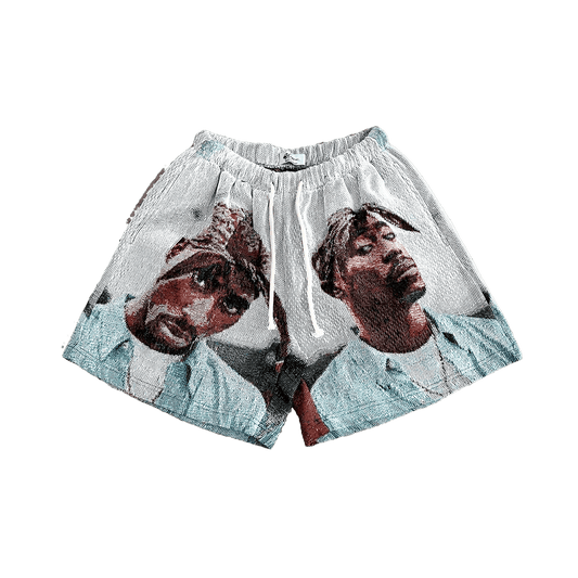 RDMCLOTHINGART tapestry hoodie BLUE 2PAC TAPESTRY SHORTS