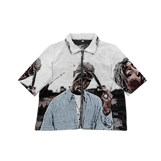 RDMCLOTHINGART tapestry hoodie BLUE 2PAC TAPESTRY TEE