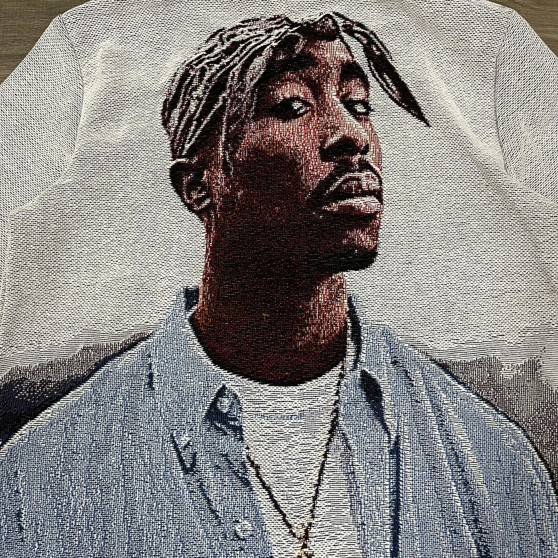 RDMCLOTHINGART tapestry hoodie BLUE 2PAC TAPESTRY TEE