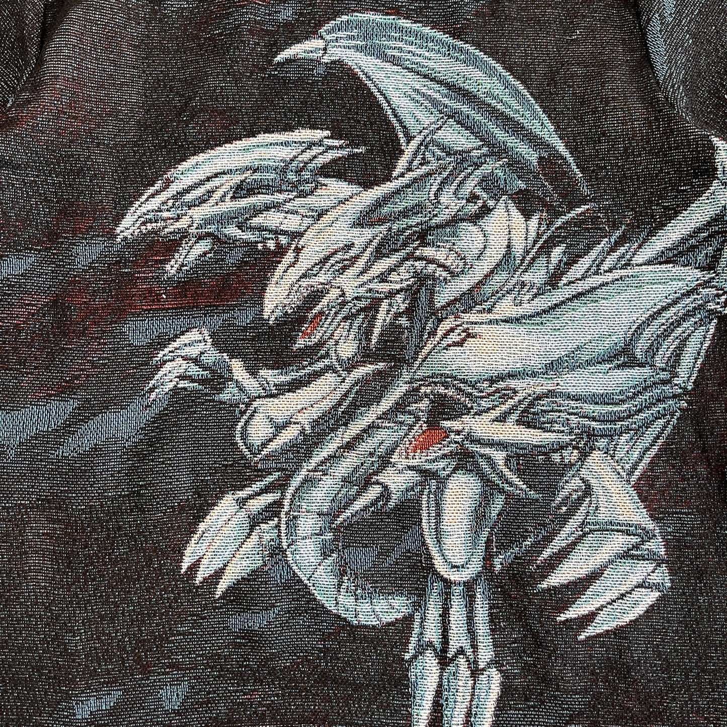 BLUE EYES WHITE DRAGON TAPESTRY HOODIE - RDMCLOTHINGART