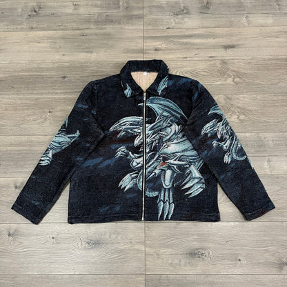 BLUE EYES WHITE DRAGON TAPESTRY JACKET - RDMCLOTHINGART
