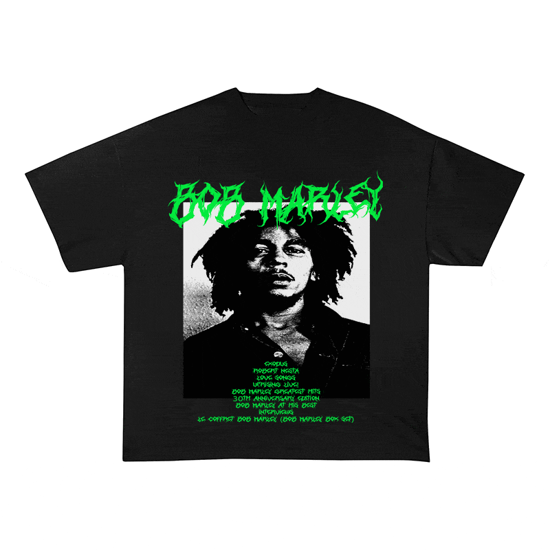 RDMCLOTHINGART tapestry hoodie BOB MARLEY HEAVY WEIGHT COTTON TEE-8924