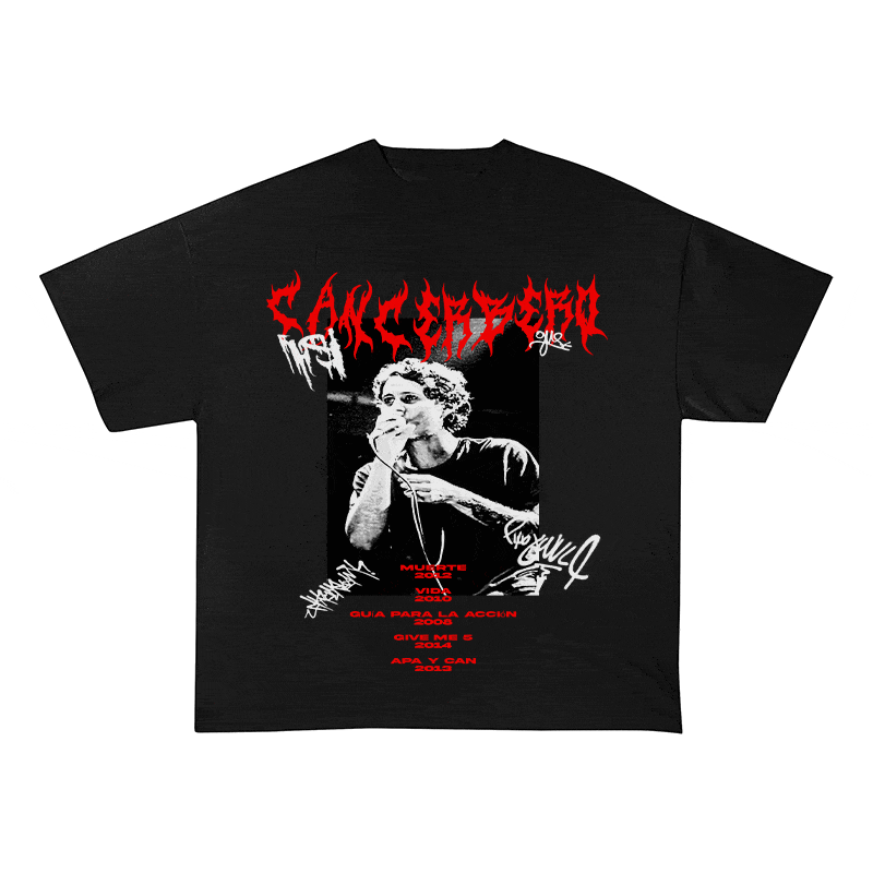 RDMCLOTHINGART tapestry hoodie CANCERBERO HEAVY WEIGHT COTTON TEE-8925