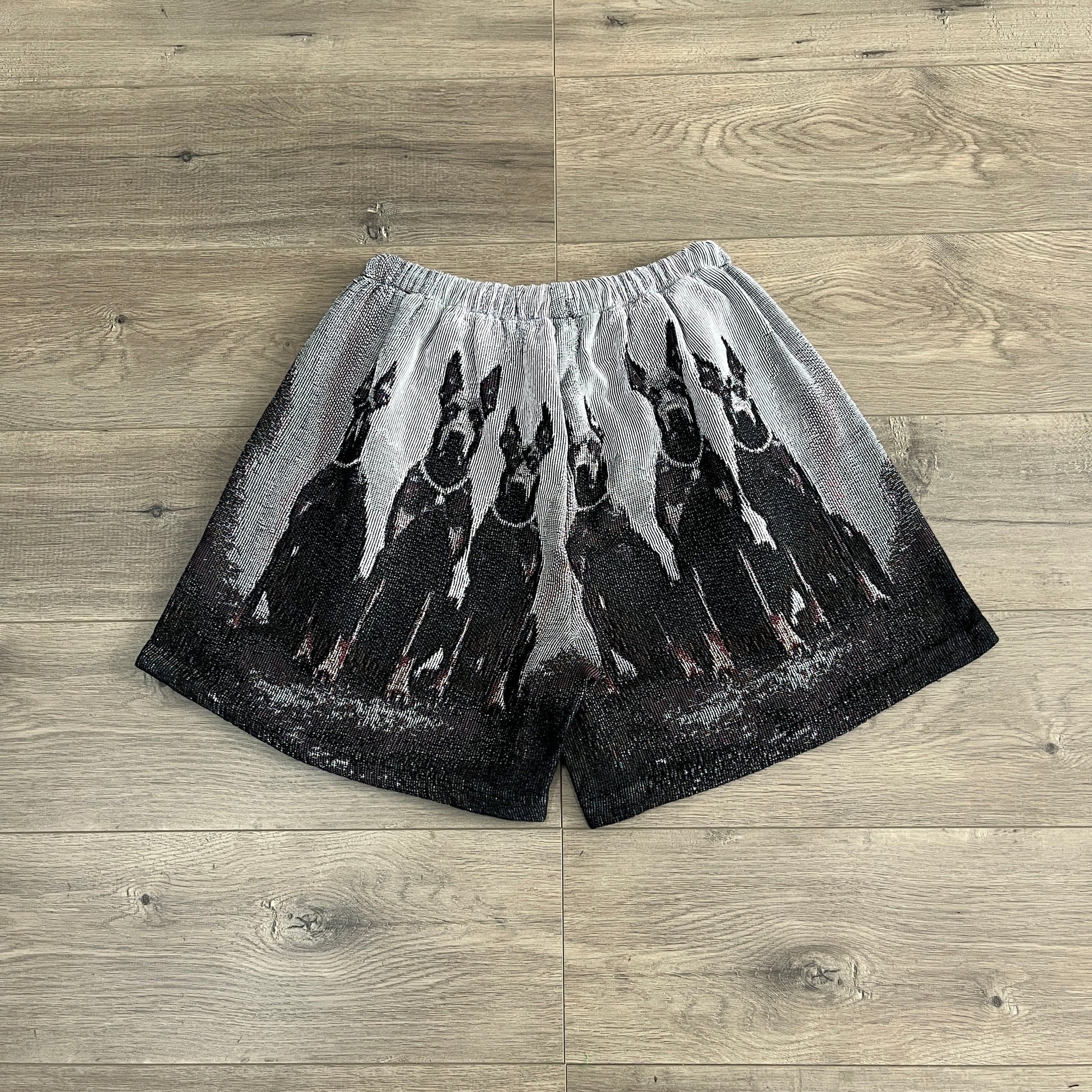 RDMCLOTHINGART tapestry hoodie CERBERUS TAPESTRY SHORTS