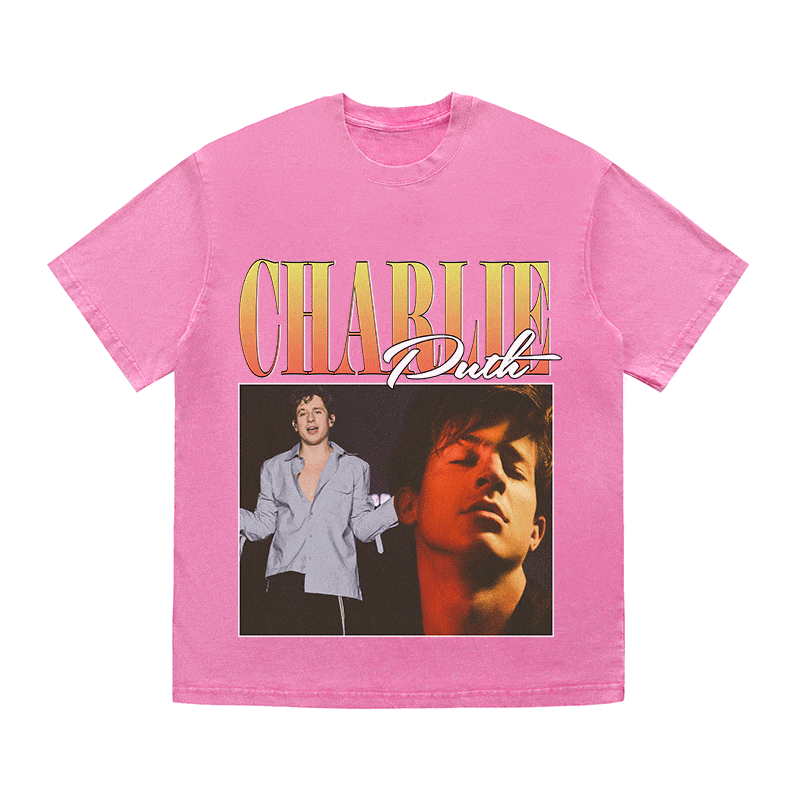 RDMCLOTHINGART tapestry hoodie CHARLIE PUTH HEAVY WEIGHT COTTON TEE-8857