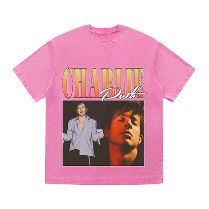 RDMCLOTHINGART tapestry hoodie CHARLIE PUTH HEAVY WEIGHT COTTON TEE-8857